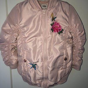 Hudson bomber jacket girl's sz 5 EUC embroidered
